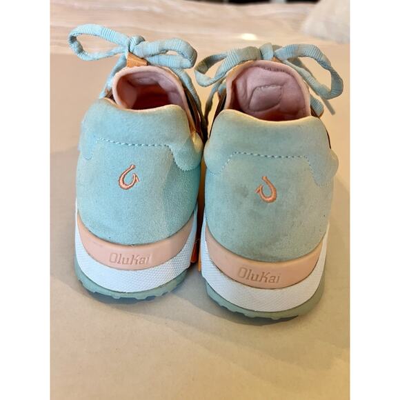OluKai | Wailuku Lace Up Peach Swell Running Sneakers 20478-PCAA Womens Size 7 - Picture 3 of 7